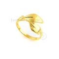 Twined Folhas Micron Gold Plated Over Sterling Silver Ring